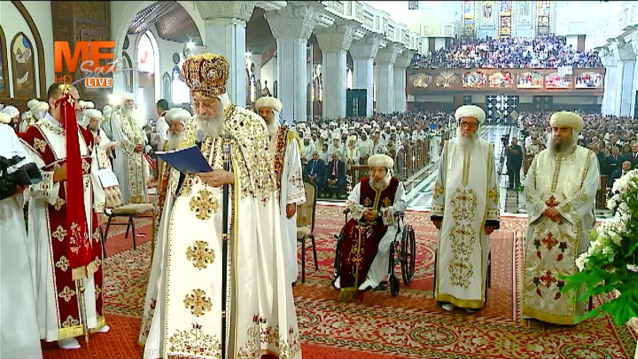 قداس ترقية خمسة أساقفة إلى مطارنة، بالكاتدرائية المرقسية بالعباسية، برئاسة البابا تواضروس الثاني.