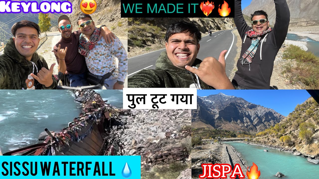SISSU WATERFALL ⛰️FOREIGNERS MIL GYE ITALY TO LEH TRAVEL BY CYCLE🥵 ...