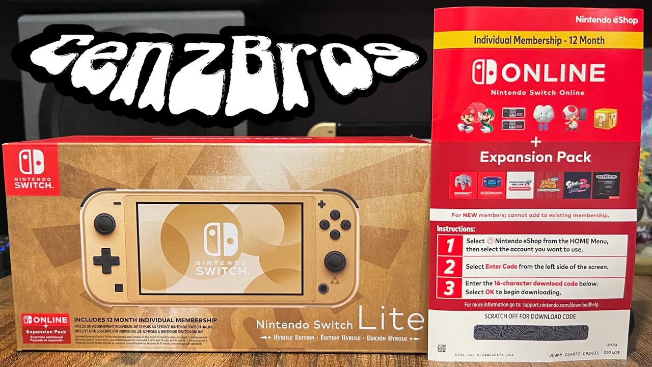 Nintendo Switch Lite: Hyrule Edition Unboxing || 12 Month Nintendo