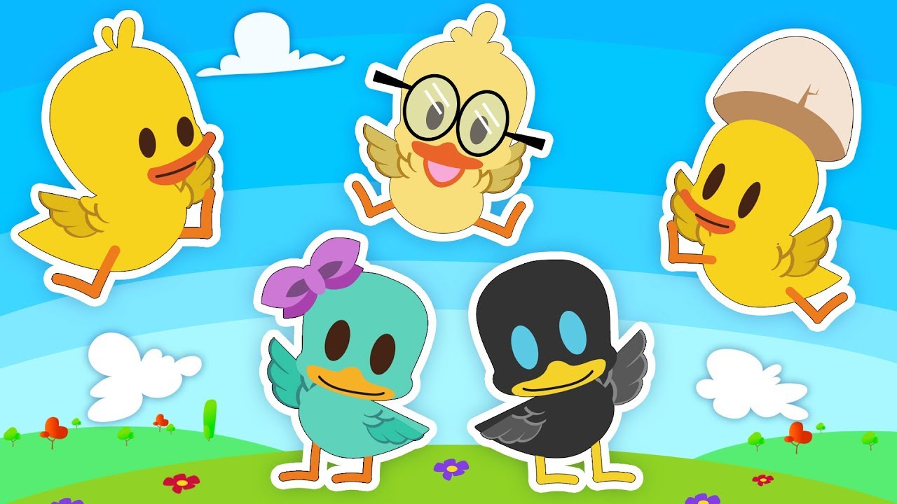 🦆 FIVE LITTLE DUCKS 🦆 | Nursery Rhymes in ENGLISH | Green Family Kids Songs | Green Family