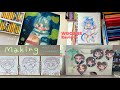 オリジナルイラストメイキング画材4種🖍️🩵 副音声ラジオ📻【WOOMER色鉛筆レビュー】drawing with me⭐︎