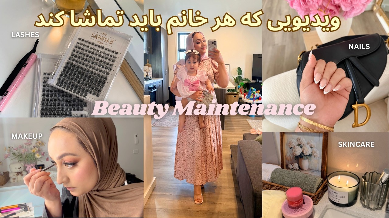 VLOG- نگهداری از زیبایی, How to Apply Lashes at home, Makeup tutorial, Dying Hair at home, Nails 🎀