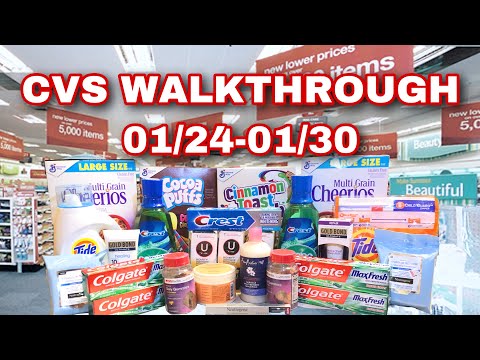 👀 AMAZING CVS 01/24-1/30 COUPON WALKTHROUGH | MONEYMAKERS!! TIDE, CREST, CEREAL, etc. 💸