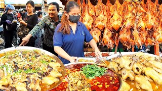 Still Popular and Best Selling  Soup Duck, Chicken, Cow's Intestine & More  Cambodian Street Food
