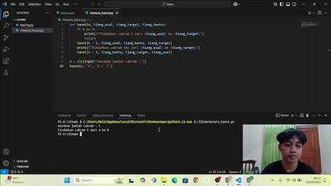Impelementasi Menara Hanoi menggunakan bahasa pemrograman Python