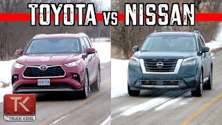 2022 Nissan Pathfinder vs Toyota Highlander - Which Three-Row Crossover is Best?