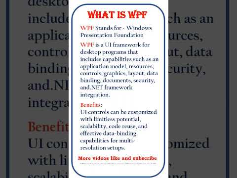 what is wpf@ensolutions5210 #coding #wpf #shorts