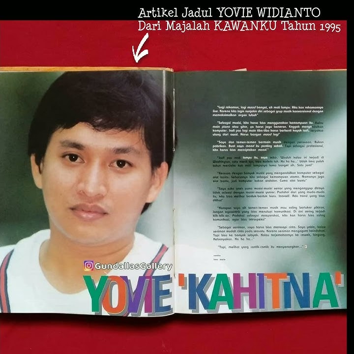 Artikel majalah Jadul HEDI YUNUS & YOVIE WIDIANTO #kahitna #hediyunus #90s #majalah #lawas