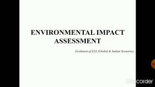 Environmental impact assessment - Evolution of EIA
