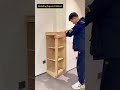 An efficient rotating square storage cabinet 🛠️#satisfying #interiorhacks