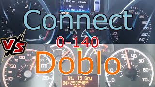 Fiat Doblo 1.6 MultiJet 105 Hp VS Ford Connect 1.5 Tdci 120 HP Powershift 0-140 Race