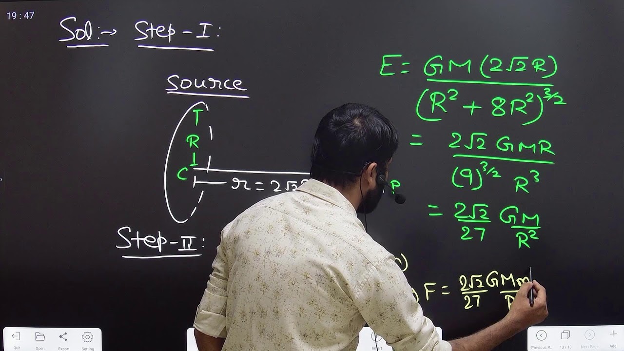 Gravitational field Intensity due to a uniform circular ring at a point on its axis