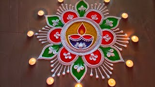 Special diwali rangoli design 2025. Easy diwali rangoli. Dhanteras rangoli. 