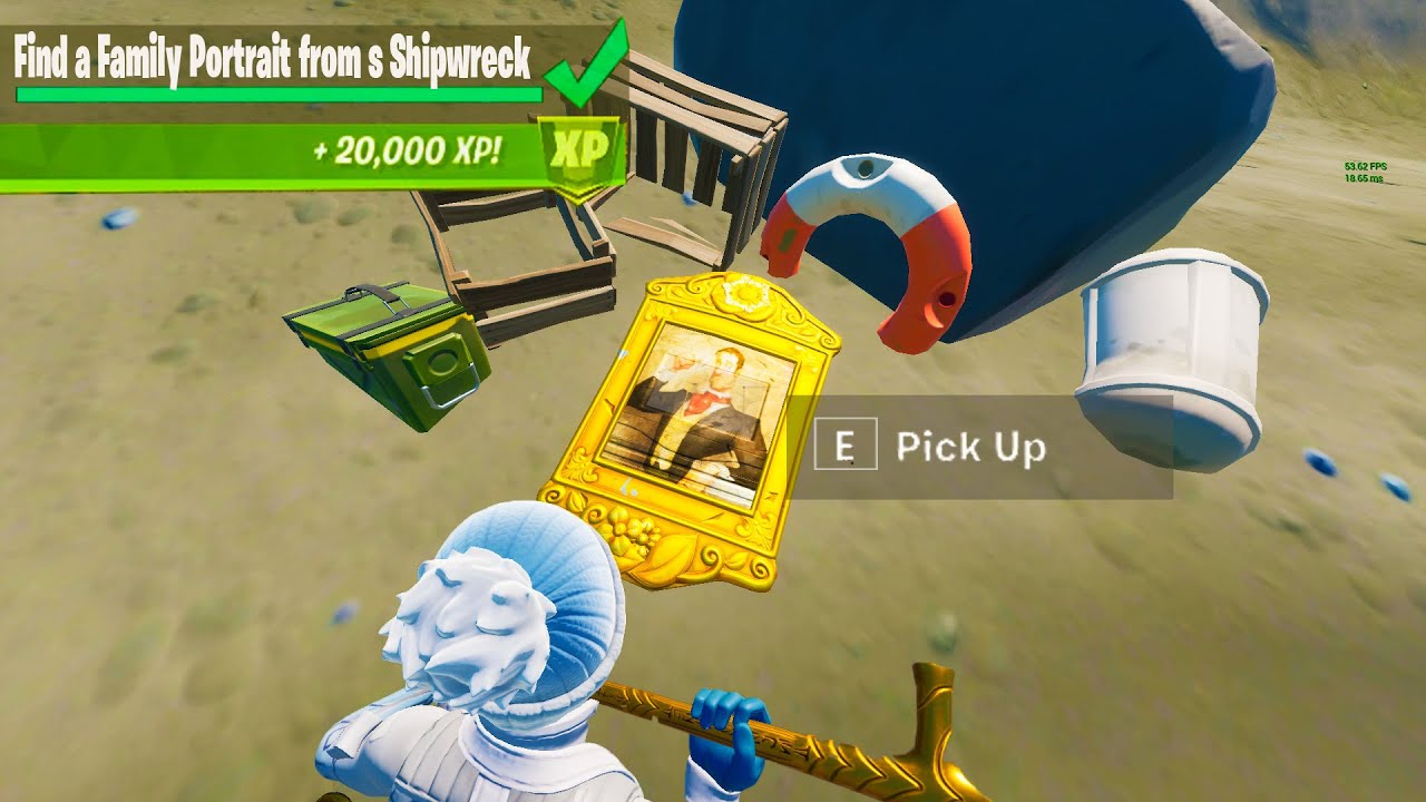Find A Family Portrait From S Shipwreck Fortnite Youtube