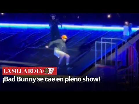 Video Bad Bunny cae en La Casita durante concierto en CDMX
