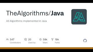 GitHub - TheAlgorithms/Java: All Algorithms implemented in Java