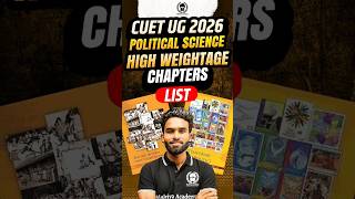 High Weightage Chapters List – CUET UG 2026 Political Science #cuet  #cuet2026  #shorts