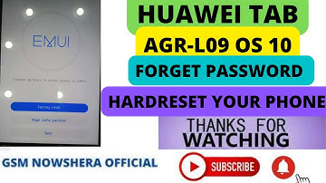 How to Hard Reset HUAWEI AGR-L09 MatePad T10S – Factory Reset by Recovery Mode