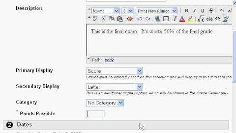 Blackboard Grade Center: Adding Columns