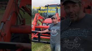 Selecting the Front Bale Spear to Gather Round Bales of Hay #hay #hayequipment #roundbales