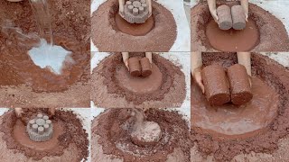 ASMR||gritty red dirt water pool crumbling yummy 🤤 texture #satisfying #subscribe