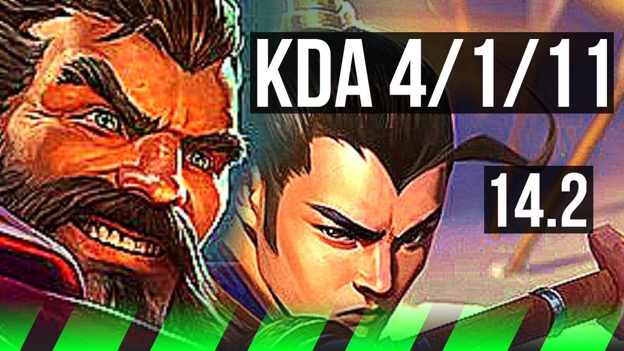 GRAVES vs XIN (JNG) | 4/1/11, 300+ games | KR Grandmaster | 14.2