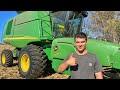 Young farmer harvests his first crop