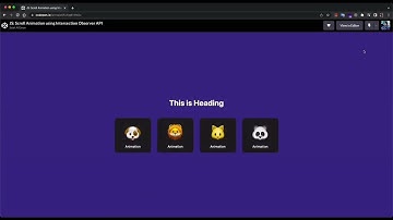 Scroll Animation using Intersection Observer API