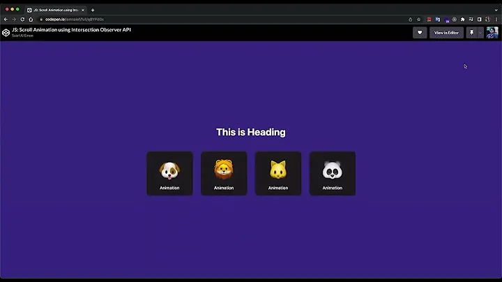 Scroll Animation using Intersection Observer API