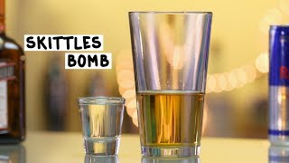 It's a skittles flavored bomb shot! here's the recipe:
https://tipsybartender.com/recipe/skittle-bomb/ send us your drink
recipes: https://tipsybartender.com...