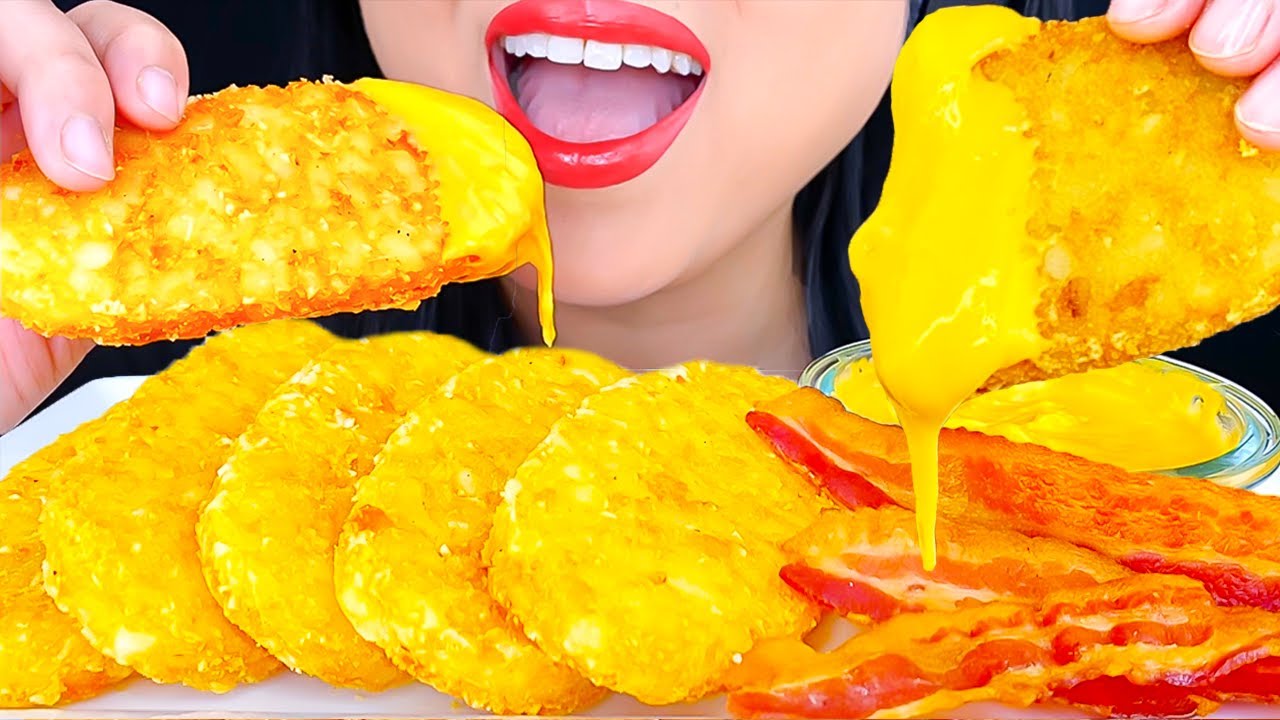 ASMR CHEESY HASH BROWNS MUKBANG | EATING SHOW | ASMR Phan
