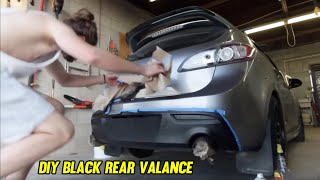 Plastidipping Rear Valance on Mazdaspeed3