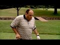 The sopranos  tony soprano plays golf with his friends