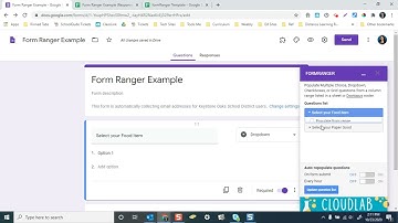How to Use Form Ranger Add On to make a Form with Limits on Choices