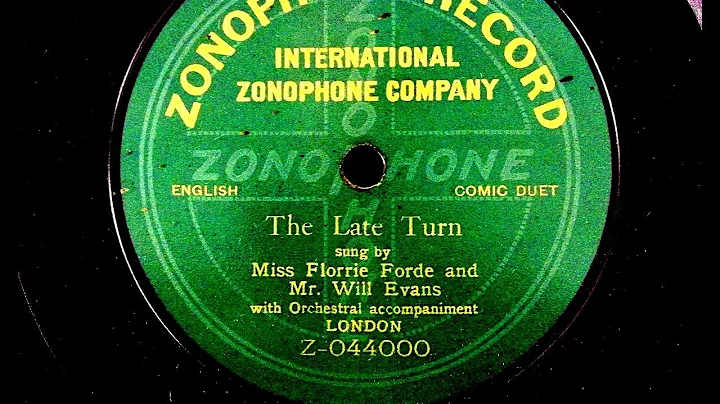 FLORRIE FORDE and WILL EVANS in "THE LATE TURN", rec. April 1908.