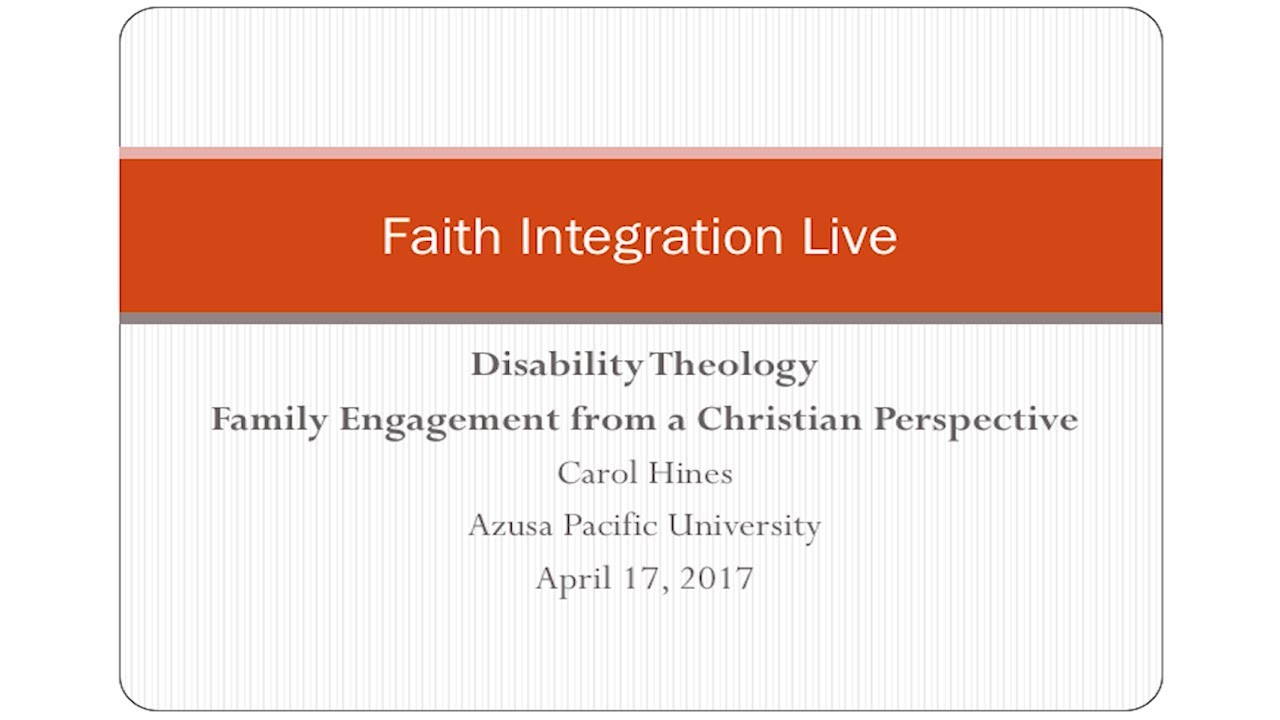 Disability Theology - Carol Hines, Ph.D.