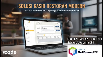 Demo Aplikasi Kasir Restoran Berbasis Desktop | JDK 21 & NetBeans 21 | Victory Code Software