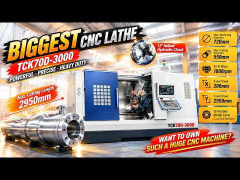 TCK70D heavy-duty turning: 550 mm swing over the bed