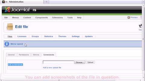 RSFiles! - Joomla! download manager - backend overview.avi