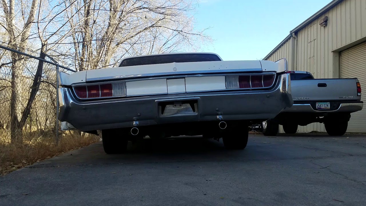 1965 Chrysler Newport 383 true dual thrush welded mufflers YouTube