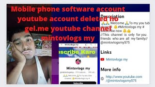 Mobile phone software account youtube account deleted mintovlogs my screenshot 5