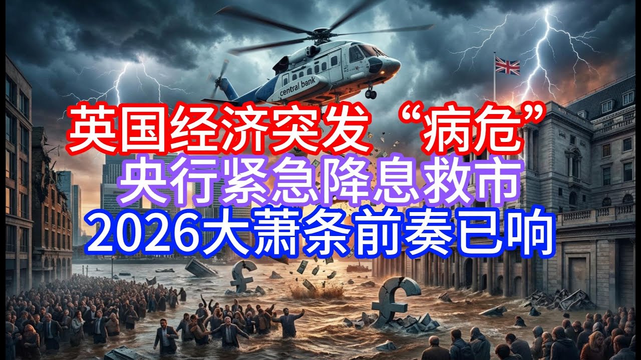【Boss说英国】英国经济突发“病危”！央行紧急降息救市，2026大萧条前奏已响