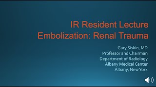 Embolization Renal Trauma 2020
