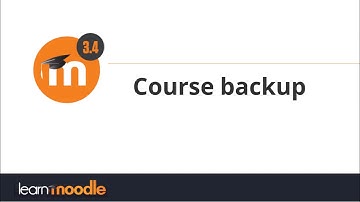 Course backup: Moodle 3.4