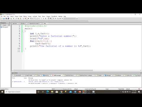 Program for Factorial Number in C HINDI || Code Block||