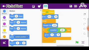 scrolling background in pictoblox