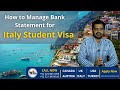 Italy Student Visa | How to Manage Bank Statement for Italy Visa from Pakistan