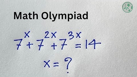 Wiskunde Olympiade | Een lastige Wiskunde Olympiade Exponentiële vergelijking oplossen voor x || ...