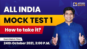 ALL INDIA MOCK TEST 1 | HOW TO TAKE IT? | GATE APPLIED ROOTS