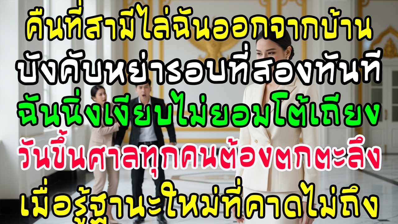 คืนถูกไล่ออกและถูกนัดศาลหย่าครั้งสอง ฉันเงียบไม่โต้—วันพิจารณาคดีปรากฏตัวด้วยสถานะที่ทั้งศาลช็อก